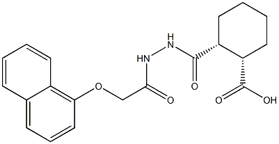 (1S,2R)-2-({2-[2-(1-naphthyloxy)acetyl]hydrazino}carbonyl)cyclohexanecarboxylic acid|