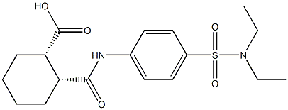 (1S,2R)-2-({4-[(diethylamino)sulfonyl]anilino}carbonyl)cyclohexanecarboxylic acid Struktur
