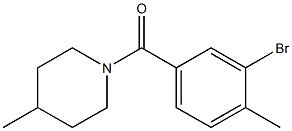 (3-bromo-4-methylphenyl)(4-methyl-1-piperidinyl)methanone