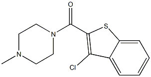 (3-chloro-1-benzothiophen-2-yl)(4-methyl-1-piperazinyl)methanone,,结构式