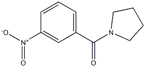 (3-nitrophenyl)(1-pyrrolidinyl)methanone 化学構造式