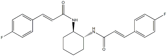 (E)-3-(4-fluorophenyl)-N-((1R,2R)-2-{[(E)-3-(4-fluorophenyl)-2-propenoyl]amino}cyclohexyl)-2-propenamide 结构式