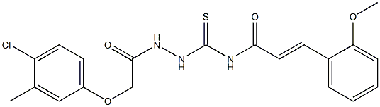  (E)-N-({2-[2-(4-chloro-3-methylphenoxy)acetyl]hydrazino}carbothioyl)-3-(2-methoxyphenyl)-2-propenamide