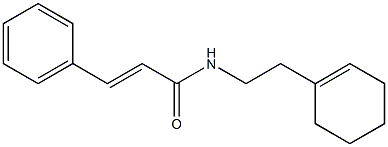 (E)-N-[2-(1-cyclohexen-1-yl)ethyl]-3-phenyl-2-propenamide 化学構造式