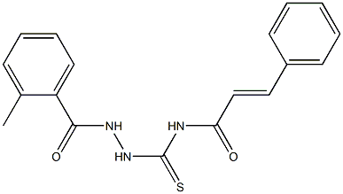 (E)-N-{[2-(2-methylbenzoyl)hydrazino]carbothioyl}-3-phenyl-2-propenamide|