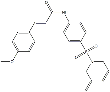 (E)-N-{4-[(diallylamino)sulfonyl]phenyl}-3-(4-methoxyphenyl)-2-propenamide 结构式