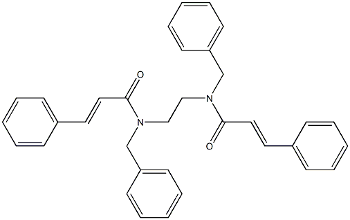 (E)-N-benzyl-N-(2-{benzyl[(E)-3-phenyl-2-propenoyl]amino}ethyl)-3-phenyl-2-propenamide 结构式