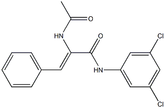 (Z)-2-(acetylamino)-N-(3,5-dichlorophenyl)-3-phenyl-2-propenamide Structure