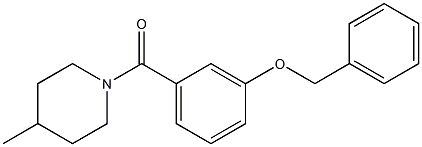 [3-(benzyloxy)phenyl](4-methyl-1-piperidinyl)methanone 化学構造式