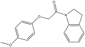 1-(2,3-dihydro-1H-indol-1-yl)-2-(4-methoxyphenoxy)-1-ethanone Structure