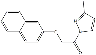 1-(3-methyl-1H-pyrazol-1-yl)-2-(2-naphthyloxy)-1-ethanone Struktur