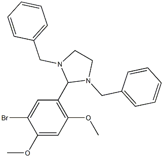 2-bromo-4-(1,3-dibenzyl-2-imidazolidinyl)-5-methoxyphenyl methyl ether 结构式