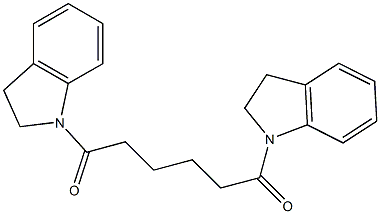 1,6-di(2,3-dihydro-1H-indol-1-yl)-1,6-hexanedione Structure