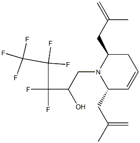 1-[(2R,6S)-2,6-bis(2-methyl-2-propenyl)-3,6-dihydro-1(2H)-pyridinyl]-3,3,4,4,5,5,5-heptafluoro-2-pentanol Structure