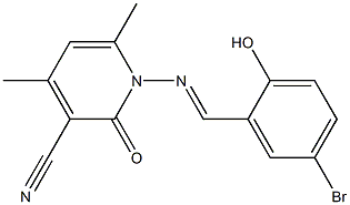 1-{[(E)-(5-bromo-2-hydroxyphenyl)methylidene]amino}-4,6-dimethyl-2-oxo-1,2-dihydro-3-pyridinecarbonitrile