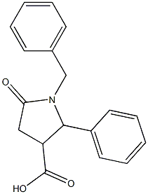 1-benzyl-5-oxo-2-phenyl-3-pyrrolidinecarboxylic acid Structure