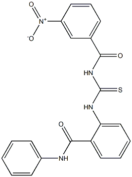 2-({[(3-nitrobenzoyl)amino]carbothioyl}amino)-N-phenylbenzamide Structure