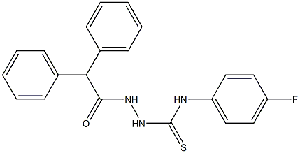 2-(2,2-diphenylacetyl)-N-(4-fluorophenyl)-1-hydrazinecarbothioamide Structure