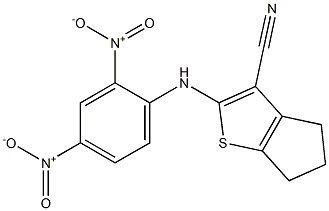 2-(2,4-dinitroanilino)-5,6-dihydro-4H-cyclopenta[b]thiophene-3-carbonitrile 结构式