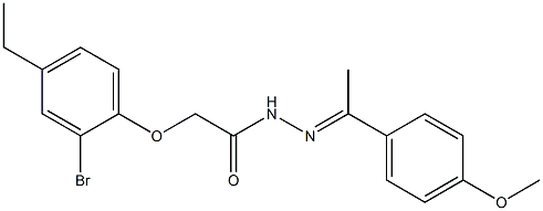 2-(2-bromo-4-ethylphenoxy)-N'-[(E)-1-(4-methoxyphenyl)ethylidene]acetohydrazide