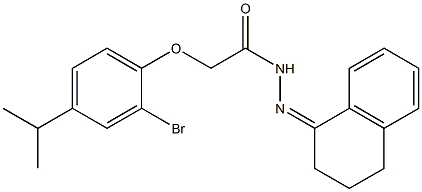 2-(2-bromo-4-isopropylphenoxy)-N'-[3,4-dihydro-1(2H)-naphthalenylidene]acetohydrazide Structure