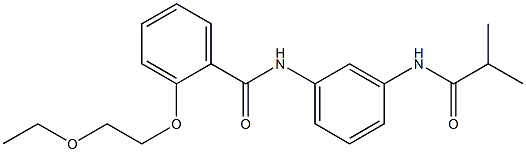 2-(2-ethoxyethoxy)-N-[3-(isobutyrylamino)phenyl]benzamide Struktur