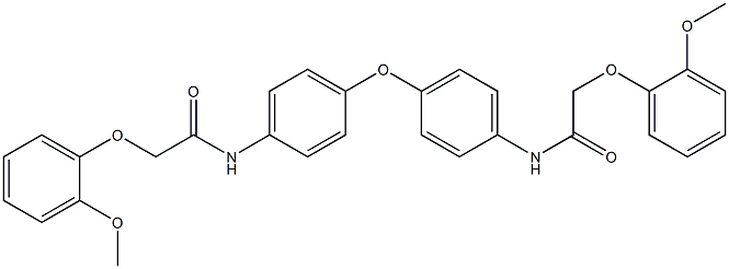 2-(2-methoxyphenoxy)-N-[4-(4-{[2-(2-methoxyphenoxy)acetyl]amino}phenoxy)phenyl]acetamide,,结构式