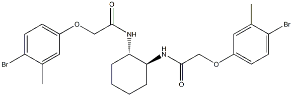 2-(4-bromo-3-methylphenoxy)-N-((1S,2S)-2-{[2-(4-bromo-3-methylphenoxy)acetyl]amino}cyclohexyl)acetamide Structure