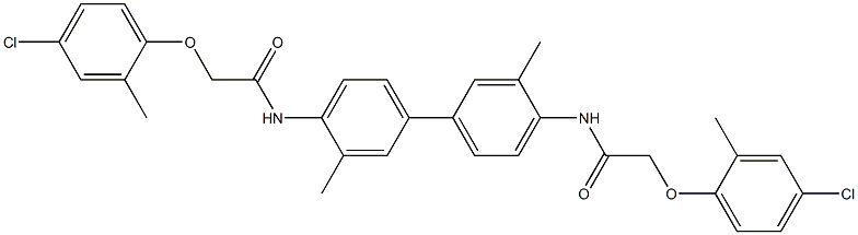 2-(4-chloro-2-methylphenoxy)-N-(4'-{[2-(4-chloro-2-methylphenoxy)acetyl]amino}-3,3'-dimethyl[1,1'-biphenyl]-4-yl)acetamide Structure