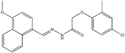  2-(4-chloro-2-methylphenoxy)-N'-[(E)-(4-methoxy-1-naphthyl)methylidene]acetohydrazide