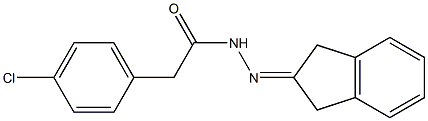 2-(4-chlorophenyl)-N'-(1,3-dihydro-2H-inden-2-ylidene)acetohydrazide,,结构式