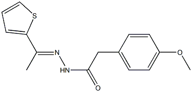 2-(4-methoxyphenyl)-N'-[(E)-1-(2-thienyl)ethylidene]acetohydrazide Structure