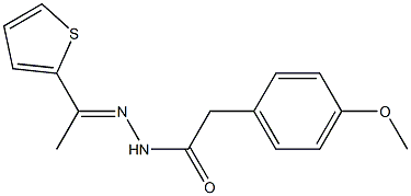 2-(4-methoxyphenyl)-N'-[(E)-1-(2-thienyl)ethylidene]acetohydrazide,,结构式