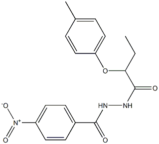 2-(4-methylphenoxy)-N'-(4-nitrobenzoyl)butanohydrazide|