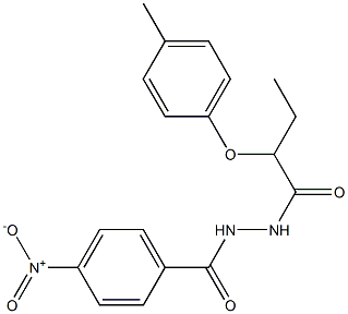  2-(4-methylphenoxy)-N'-(4-nitrobenzoyl)butanohydrazide