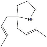 2,2-di[(E)-2-butenyl]pyrrolidine,,结构式