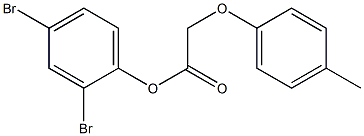 2,4-dibromophenyl 2-(4-methylphenoxy)acetate,,结构式