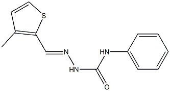 2-[(E)-(3-methyl-2-thienyl)methylidene]-N-phenyl-1-hydrazinecarboxamide,,结构式