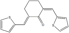 2-[(E)-2-thienylmethylidene]-6-[(Z)-2-thienylmethylidene]cyclohexanone Structure