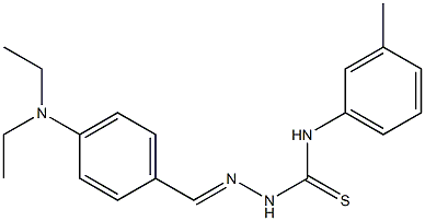 2-{(E)-[4-(diethylamino)phenyl]methylidene}-N-(3-methylphenyl)-1-hydrazinecarbothioamide,,结构式