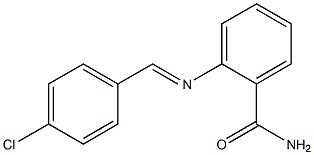 2-{[(E)-(4-chlorophenyl)methylidene]amino}benzamide Structure