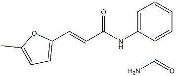 2-{[(E)-3-(5-methyl-2-furyl)-2-propenoyl]amino}benzamide,,结构式