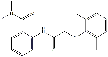 2-{[2-(2,6-dimethylphenoxy)acetyl]amino}-N,N-dimethylbenzamide,,结构式