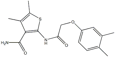 2-{[2-(3,4-dimethylphenoxy)acetyl]amino}-4,5-dimethyl-3-thiophenecarboxamide