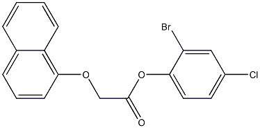 2-bromo-4-chlorophenyl 2-(1-naphthyloxy)acetate Structure