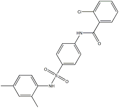 2-chloro-N-{4-[(2,4-dimethylanilino)sulfonyl]phenyl}benzamide Struktur