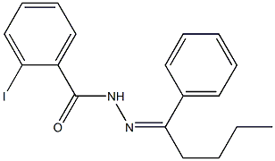 2-iodo-N'-[(Z)-1-phenylpentylidene]benzohydrazide 结构式