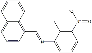 N-(2-methyl-3-nitrophenyl)-N-[(E)-1-naphthylmethylidene]amine Struktur