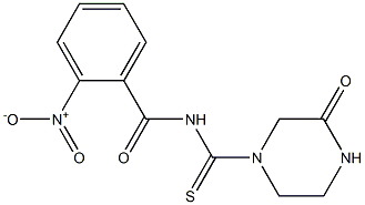 2-nitro-N-[(3-oxo-1-piperazinyl)carbothioyl]benzamide|