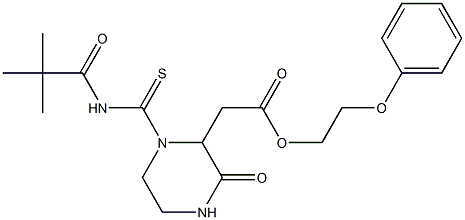 2-phenoxyethyl 2-(1-{[(2,2-dimethylpropanoyl)amino]carbothioyl}-3-oxo-2-piperazinyl)acetate